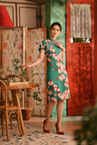 The Nian Nian Women Layered Sleeve Cheongsam Dress - Harmony