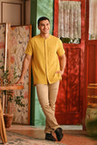 The Nian Nian Men Mandarin Shirt - Dijon Mustard