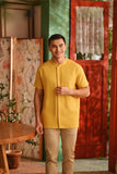 The Nian Nian Men Mandarin Shirt - Dijon Mustard