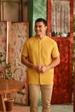 The Nian Nian Men Mandarin Shirt - Dijon Mustard