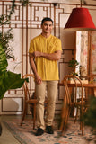 The Nian Nian Men Mandarin Shirt - Dijon Mustard