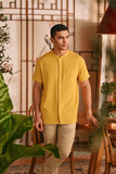 The Nian Nian Men Mandarin Shirt - Dijon Mustard