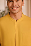 The Nian Nian Men Mandarin Shirt - Dijon Mustard