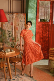 The Nian Nian Women Lace Sleeve Blossom Dress - Shine