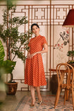 The Nian Nian Women Lace Sleeve Blossom Dress - Shine