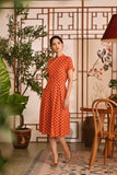 The Nian Nian Women Lace Sleeve Blossom Dress - Shine