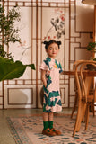 The Nian Nian Layered Sleeve Cheongsam Dress - Harvest