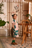 The Nian Nian Layered Sleeve Cheongsam Dress - Harvest