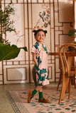 The Nian Nian Layered Sleeve Cheongsam Dress - Harvest