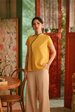 The Nian Nian Women Beaded Cheongsam Top - Dijon Mustard