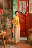 The Nian Nian Women Beaded Cheongsam Top - Dijon Mustard