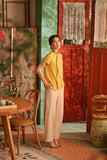 The Nian Nian Women Beaded Cheongsam Top - Dijon Mustard