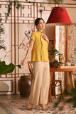 The Nian Nian Women Beaded Cheongsam Top - Dijon Mustard