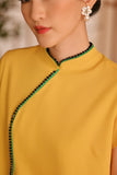 The Nian Nian Women Beaded Cheongsam Top - Dijon Mustard