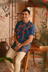 The Nian Nian Men Oriental Shirt - Twilight