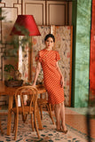 The Nian Nian Women Layered Sleeve Cheongsam Dress - Shine