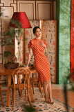 The Nian Nian Women Layered Sleeve Cheongsam Dress - Shine