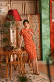 The Nian Nian Women Layered Sleeve Cheongsam Dress - Shine