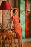 The Nian Nian Women Layered Sleeve Cheongsam Dress - Shine