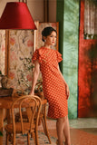 The Nian Nian Women Layered Sleeve Cheongsam Dress - Shine