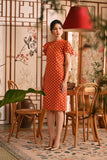 The Nian Nian Women Layered Sleeve Cheongsam Dress - Shine