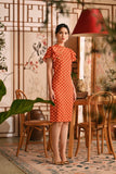 The Nian Nian Women Layered Sleeve Cheongsam Dress - Shine