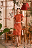 The Nian Nian Women Layered Sleeve Cheongsam Dress - Shine