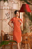 The Nian Nian Women Layered Sleeve Cheongsam Dress - Shine