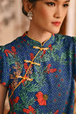 The Nian Nian Women Classic Cheongsam Top - Twilight