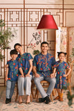 The Nian Nian Men Oriental Shirt - Twilight