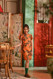 The Nian Nian Layered Sleeve Cheongsam Dress - Dawn