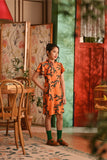 The Nian Nian Layered Sleeve Cheongsam Dress - Dawn