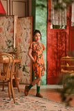 The Nian Nian Layered Sleeve Cheongsam Dress - Dawn