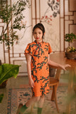 The Nian Nian Layered Sleeve Cheongsam Dress - Dawn