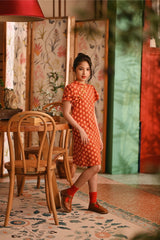 The Nian Nian Layered Sleeve Cheongsam Dress - Shine