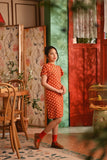 The Nian Nian Layered Sleeve Cheongsam Dress - Shine