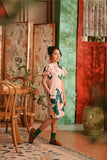 The Nian Nian Layered Sleeve Cheongsam Dress - Harvest