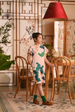 The Nian Nian Layered Sleeve Cheongsam Dress - Harvest