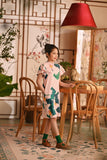 The Nian Nian Layered Sleeve Cheongsam Dress - Harvest