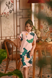 The Nian Nian Layered Sleeve Cheongsam Dress - Harvest