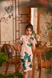 The Nian Nian Layered Sleeve Cheongsam Dress - Harvest