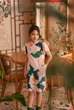 The Nian Nian Layered Sleeve Cheongsam Dress - Harvest