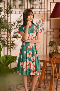 The Nian Nian Women Lace Sleeve Blossom Dress - Harmony