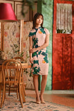 The Nian Nian Women Beaded Cheongsam Dress - Harvest