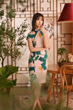 The Nian Nian Women Beaded Cheongsam Dress - Harvest