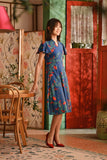 The Nian Nian Women Modern Blossom Dress - Twilight