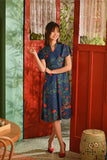 The Nian Nian Women Modern Blossom Dress - Twilight