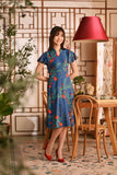 The Nian Nian Women Modern Blossom Dress - Twilight