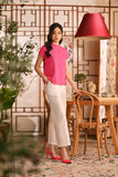 The Nian Nian Women Beaded Cheongsam Top - Fuchsia Pink