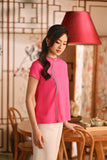 The Nian Nian Women Beaded Cheongsam Top - Fuchsia Pink